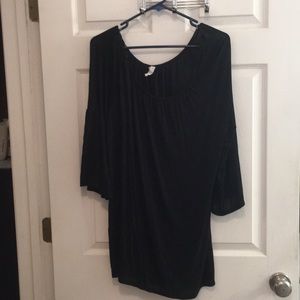 Black bell sleeve shirt